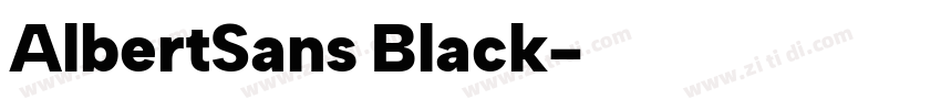 AlbertSans Black字体转换